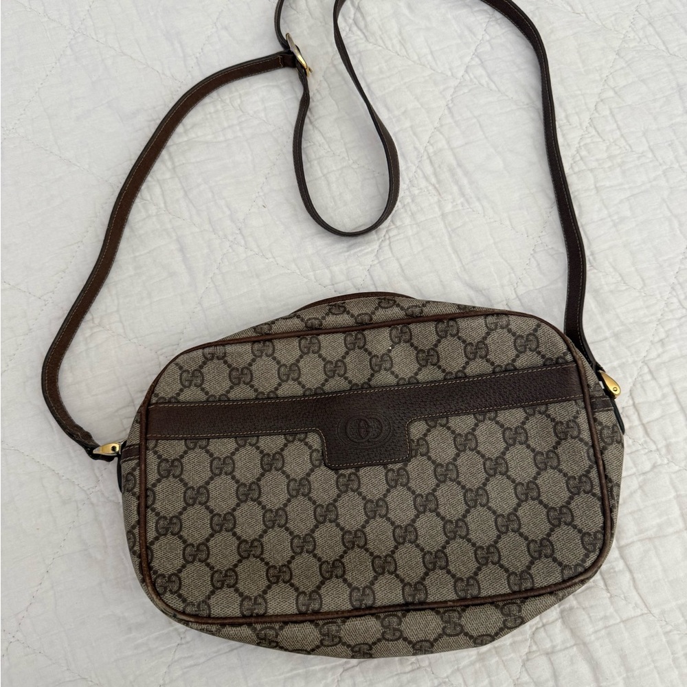 Gucci Brown and Tan Crossbody Bag